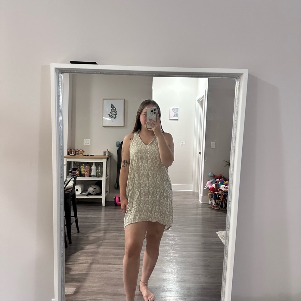 3/$20⚡️Freedom Trail By Kyodan Leopard Animal Print Knee Length High Low Dress - Picture 13 of 13